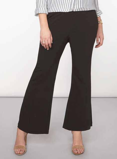 DP Curve Black Formal Tailored Bootcut Trousers